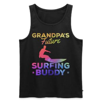 Surfing Baby Neugeborener Surfer Opas Zukunft - Männer Premium Bio Tank Top - Schwarz - Vorne - Michal (187cm)