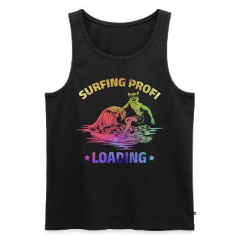 Surfer Surfing Profi Loading Lustiges Surfen - Männer Premium Bio Tank Top - Schwarz - Vorne - Michal (187cm)