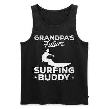 Grandpa's Future Surfer Surfer Surfer Baby - Männer Premium Bio Tank Top - Schwarz - Vorne - AI Model Male 178 light (178cm)