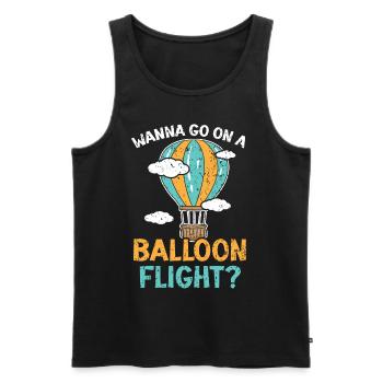 Wanna Go On A Ballonfahrt Heißluftballonfahrt - Männer Premium Bio Tank Top - Schwarz - Vorne - Michal (187cm)