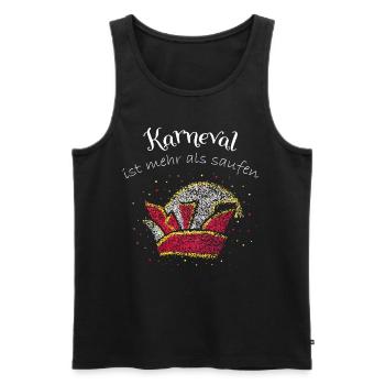 Kölner Karneval 5. Jahreszeit Fasching Jeck - Männer Premium Bio Tank Top - Schwarz - Vorne - Michal (187cm)