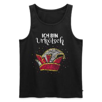Kölscher Bruder Narrenkappe Karneval Köln - Männer Premium Bio Tank Top - Schwarz - Vorne - Michal (187cm)
