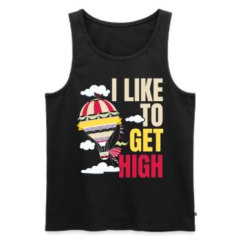 Ich will hoch hinaus Heißluftballon-Liebhaber Luft - Männer Premium Bio Tank Top - Schwarz - Vorne - Michal (187cm)