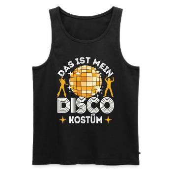 Disco 80er 70er Jahre Disko Party Outfit Discothek - Männer Premium Bio Tank Top - Schwarz - Vorne - Michal (187cm)