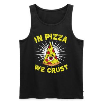 In Pizza Wir Kruste Pizza Liebhaber Italienisch Le - Männer Premium Bio Tank Top - Schwarz - Vorne - AI Model Male 178 light (178cm)