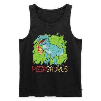 Pizzasaurus Amateurs de pizza Cuisine italienne Di - Débardeur bio Premium Homme - noir - Devant - Michal (187cm)