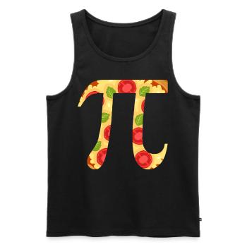 Pizza Pi Italian Food Pizza Eater Mathemati - Men's Premium Organic Tank Top - black - Front - AI Model Male 178 light (178cm)
