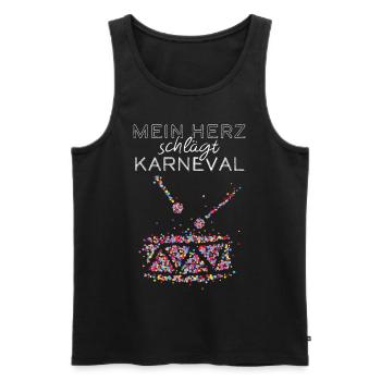 Trommel Trommler Karneval Köln Konfetti Kölle - Männer Premium Bio Tank Top - Schwarz - Vorne - Michal (187cm)