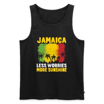 Jamaica Beach Holiday by the Sea Design Beach Motif - Men's Premium Organic Tank Top - black - Front - Michal (187cm)