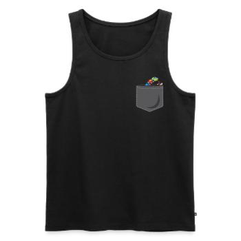 Roller Coaster Pocket - Männer Premium Bio Tank Top - Schwarz - Vorne - AI Model Male 178 light (178cm)