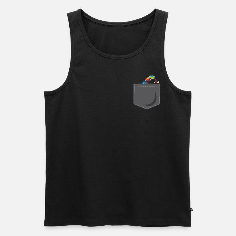 Roller Coaster Pocket - Männer Premium Bio Tank Top - Schwarz