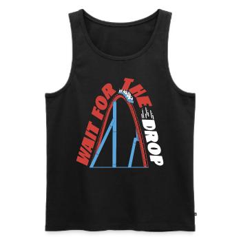 Scooter Coaster Wait For The Drop - Men's Premium Organic Tank Top - black - Front - AI Model Male 178 light (178cm)