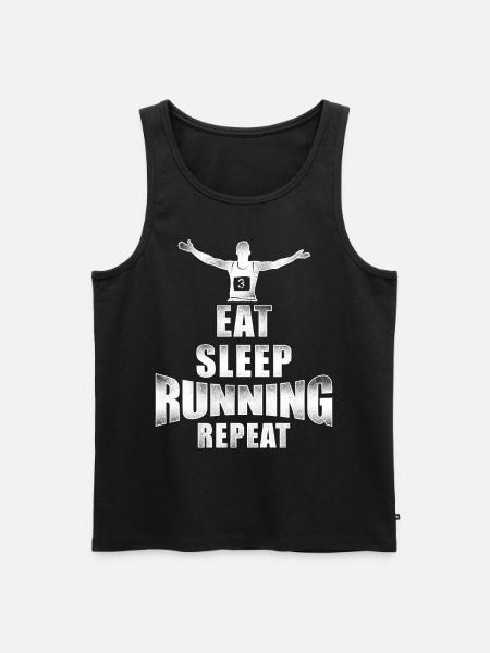 Running Runner Half Marathon - Männer Premium Bio Tank Top - Schwarz