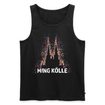 Ming Kölle Kölner Dom Köln Colonia Cologne - Männer Premium Bio Tank Top - Schwarz - Vorne - Michal (187cm)