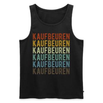 Kaufbeuren Stadt Retro Vintage - Männer Premium Bio Tank Top - Schwarz - Vorne - Michal (187cm)