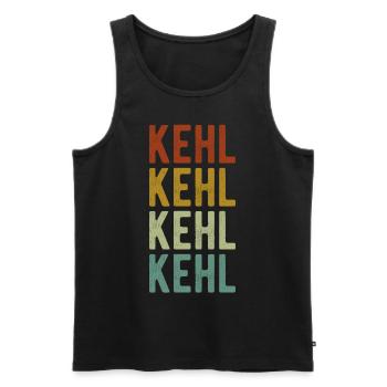 Kehl Stadt Retro Vintage - Männer Premium Bio Tank Top - Schwarz - Vorne - Michal (187cm)