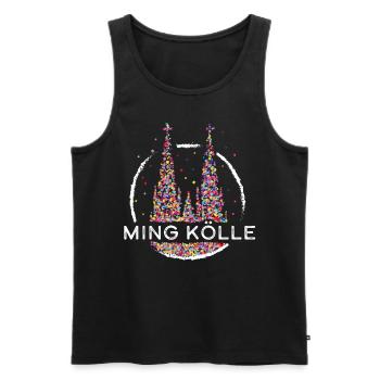 Ming Kölle Kölsch Köln Colonia Cologne Karneval - Männer Premium Bio Tank Top - Schwarz - Vorne - Michal (187cm)
