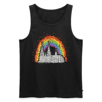 Cathédrale de Cologne Rainbow Rainbow Flag Pride LGBT - Débardeur bio Premium Homme - noir - Devant - Michal (187cm)