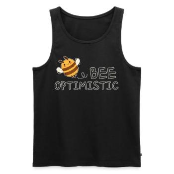 Lustige Bienen optimistische süße Motivationsoptim - Männer Premium Bio Tank Top - Schwarz - Vorne - Michal (187cm)