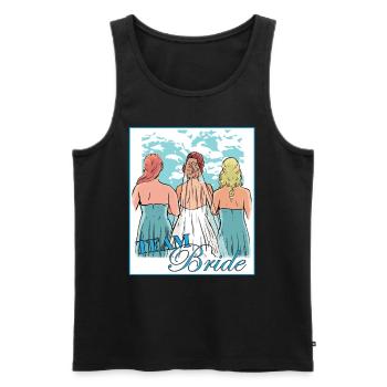 Team Braut Brautjungfer Braut Duschfeier Ehe - Männer Premium Bio Tank Top - Schwarz - Vorne - Michal (187cm)