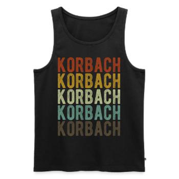 Korbach Stadt Retro Vintage - Männer Premium Bio Tank Top - Schwarz - Vorne - Michal (187cm)
