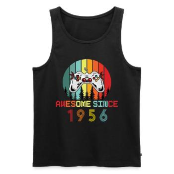 Awesome Since 1956 Geburtstag 1956 Vintage 1956 - Männer Premium Bio Tank Top - Schwarz - Vorne - Michal (187cm)