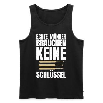 Schlosser Spruch Für Männer Frauen Schlosser - Männer Premium Bio Tank Top - Schwarz - Vorne - AI Model Male 178 light (178cm)