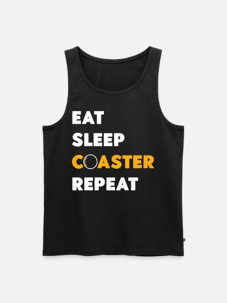 Roller Coaster Eat Sleep Coaster - Men's Premium Organic Tank Top - black