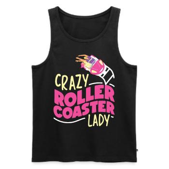 Roller Coaster Girl Crazy Roller - Männer Premium Bio Tank Top - Schwarz - Vorne - Michal (187cm)
