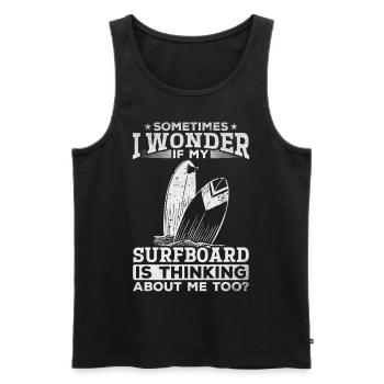 Surfer Water Sports Surfing Funny Surfer Surfboard - Männer Premium Bio Tank Top - Schwarz - Vorne - Michal (187cm)