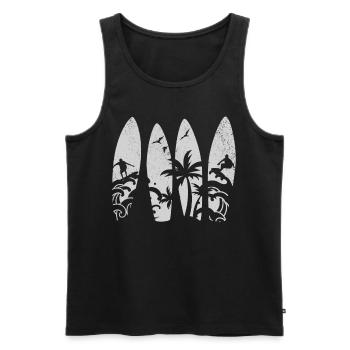 Water Surfing Surfboard Surfer Water Surfer - Men's Premium Organic Tank Top - black - Front - Michal (187cm)