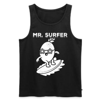 Funny Surfer Water Sports Surf Funny Surfing Mr. - Men's Premium Organic Tank Top - black - Front - AI Model Male 178 light (178cm)