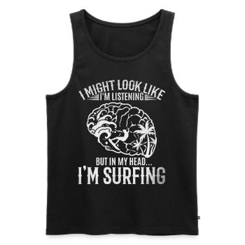 Surf Sports nautiques Surf Surf surfeur surf - Débardeur bio Premium Homme - noir - Devant - Michal (187cm)