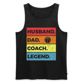 Dictons de basket-ball amusants pour les joueurs de basket-ball - Débardeur bio Premium Homme - noir - Devant - Michal (187cm)