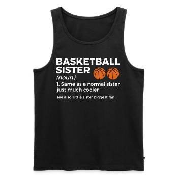 Dictons de basket-ball amusants pour les joueurs de basket-ball - Débardeur bio Premium Homme - noir - Devant - Michal (187cm)