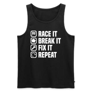 Muscel Car V8 Turbocharger Tuning Rennwagen - Männer Premium Bio Tank Top - Schwarz - Vorne - AI Model Male 178 light (178cm)