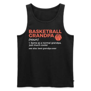 Dictons de basket-ball amusants pour les joueurs de basket-ball - Débardeur bio Premium Homme - noir - Devant - Michal (187cm)