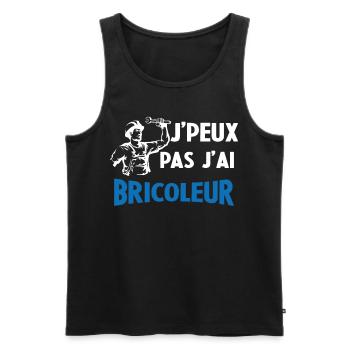 Je Peux Pas J'ai Bricolage Cadeau Bricoleur - Débardeur bio Premium Homme - noir - Devant - Michal (187cm)