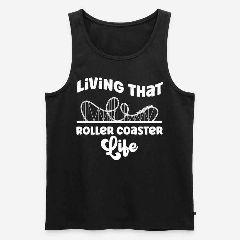 Roller Coaster Living That Roller - Männer Premium Bio Tank Top - Schwarz