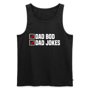 Vatertag Papa Lustige Papa Bod Papa Witze - Männer Premium Bio Tank Top - Schwarz - Vorne - Michal (187cm)
