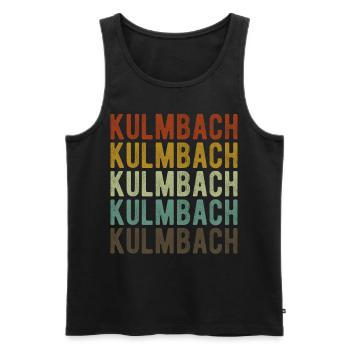 Kulmbach Stadt Retro Vintage - Männer Premium Bio Tank Top - Schwarz - Vorne - AI Model Male 178 light (178cm)