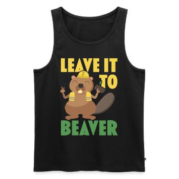 Leave it to the Beaver Wildlife Animal Dam Nag - Men's Premium Organic Tank Top - black - Front - AI Model Male 178 light (178cm)