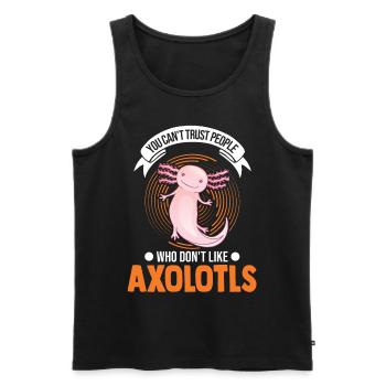 Axolotl Gift Tail Lurch Axolotl - Men's Premium Organic Tank Top - black - Front - Michal (187cm)