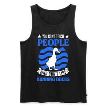 Indian Running Gift Running Duck - Débardeur bio Premium Homme - noir - Devant - Michal (187cm)