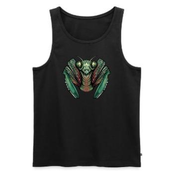 Praying Mantis I Mantis Insect Motif - Men's Premium Organic Tank Top - black - Front - AI Model Male 178 light (178cm)