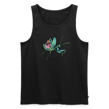 Praying Mantis I Mantis Insect Motif - Men's Premium Organic Tank Top - black - Front - AI Model Male 178 light (178cm)