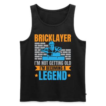 Mason I'm not getting old, I'm a legend - Men's Premium Organic Tank Top - black - Front - Michal (187cm)