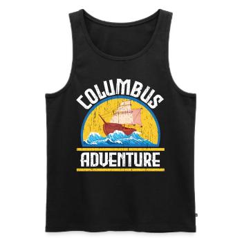 Kolumbus-Abenteuer USA Amerika Kolumbus-Tag - Männer Premium Bio Tank Top - Schwarz - Vorne - AI Model Male 178 light (178cm)