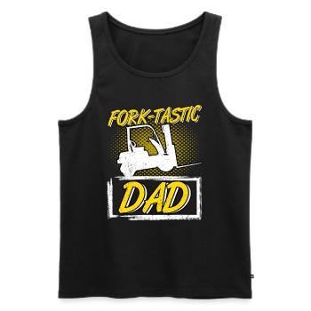 Staplerfahrer Gabelstapler Fork-Tastic Dad - Männer Premium Bio Tank Top - Schwarz - Vorne - AI Model Male 178 light (178cm)