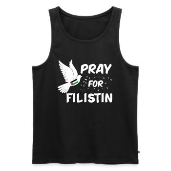 Palestine - Men's Premium Organic Tank Top - black - Front - Michal (187cm)